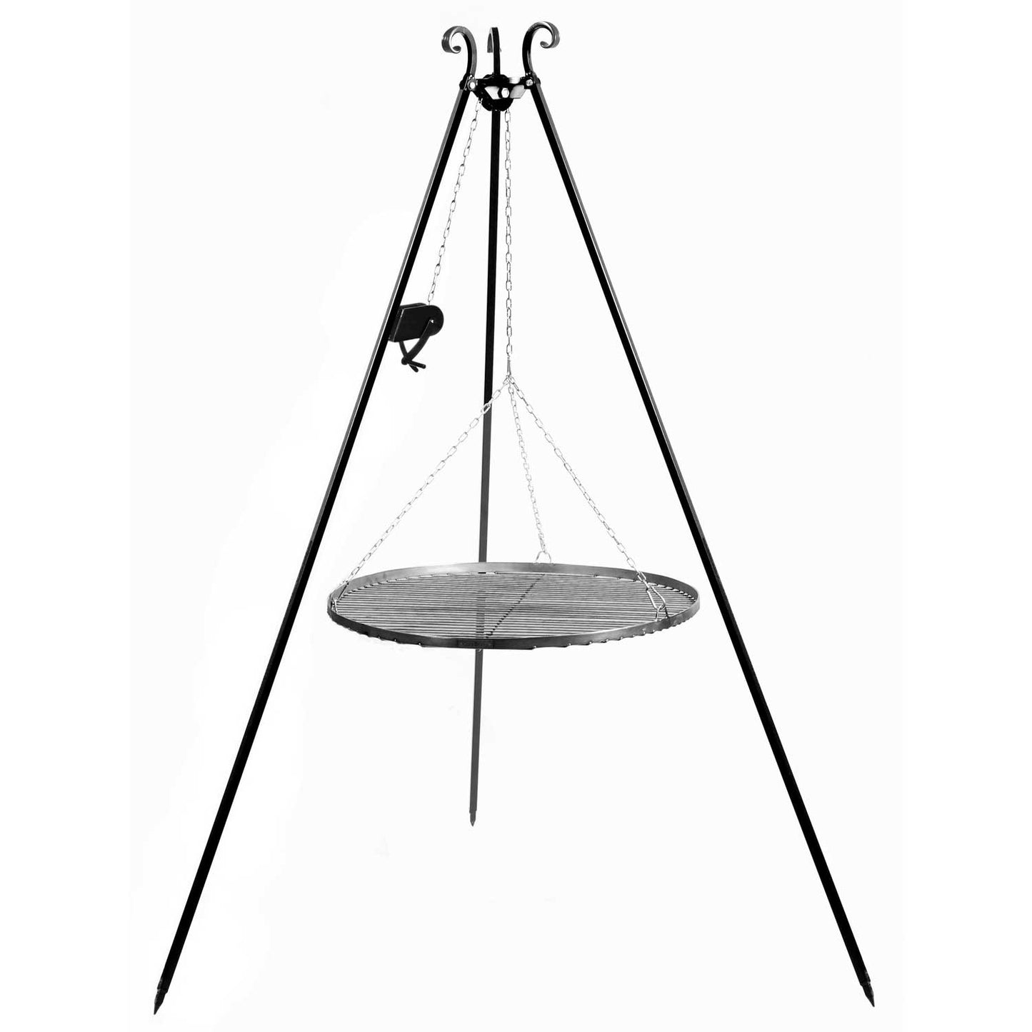 Cook King - Parrilla giratoria 180 cm - Parrilla de acero crudo + manivela - Diá. 50 cm | 60 cm | 70 cm | 80 cm, 1