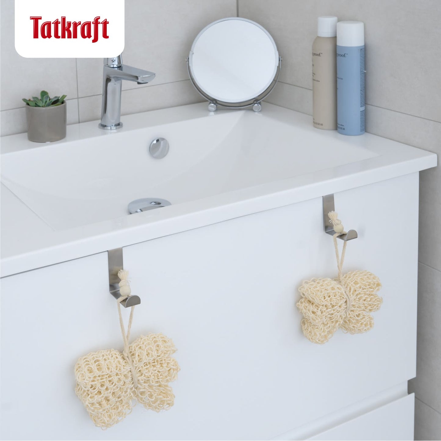 Tatkraft Seger Ganchos para Puertas de Armario o de Habitación (Set de 6), Hasta 5 kg, Acero Inoxidable