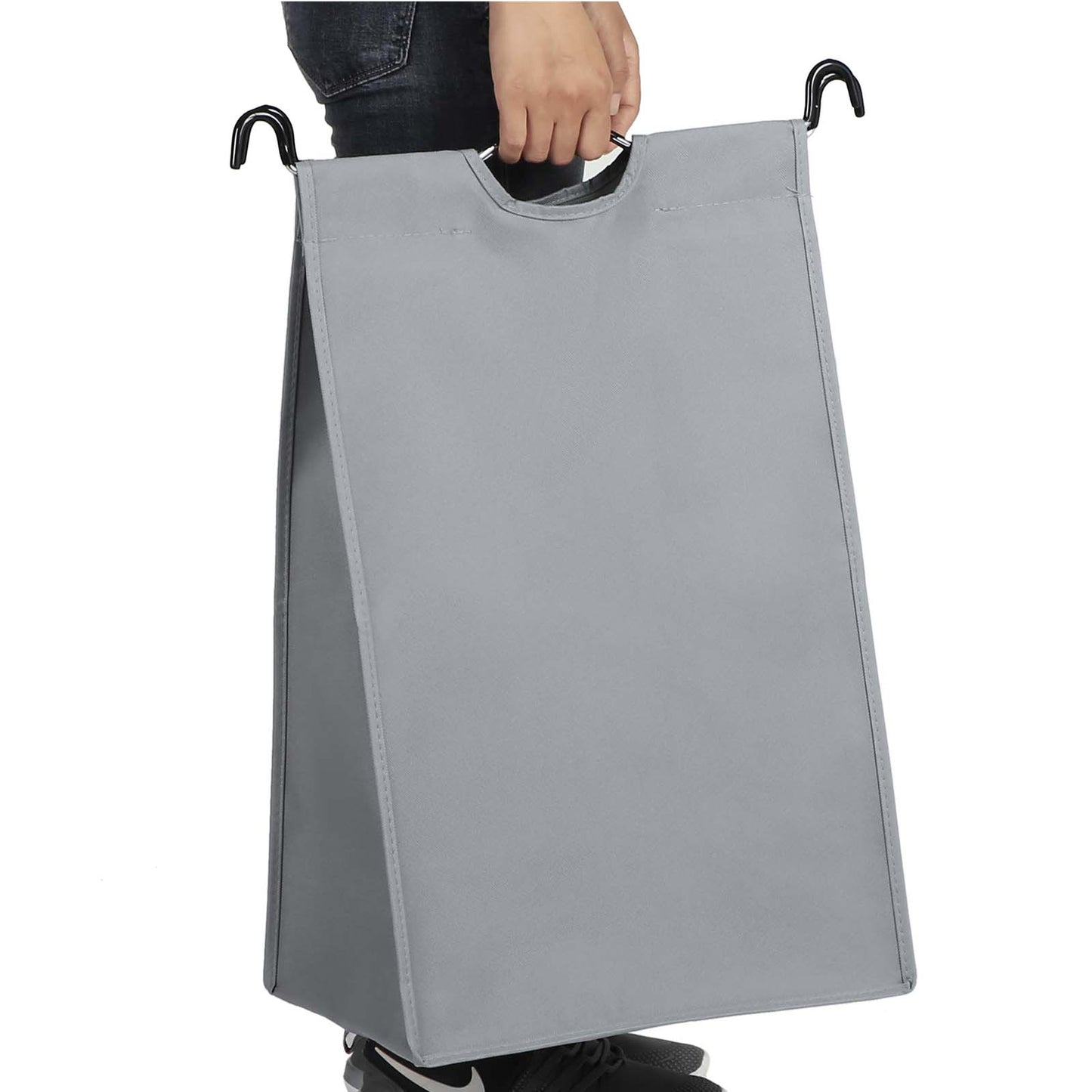 Cesto para Ropa Sucia, 132 L, con 3 Compartimientos, Mueble Ropa Sucia, con Ruedas, Bolsa de Colada Extraíble, Gris, SONGMICS, 6