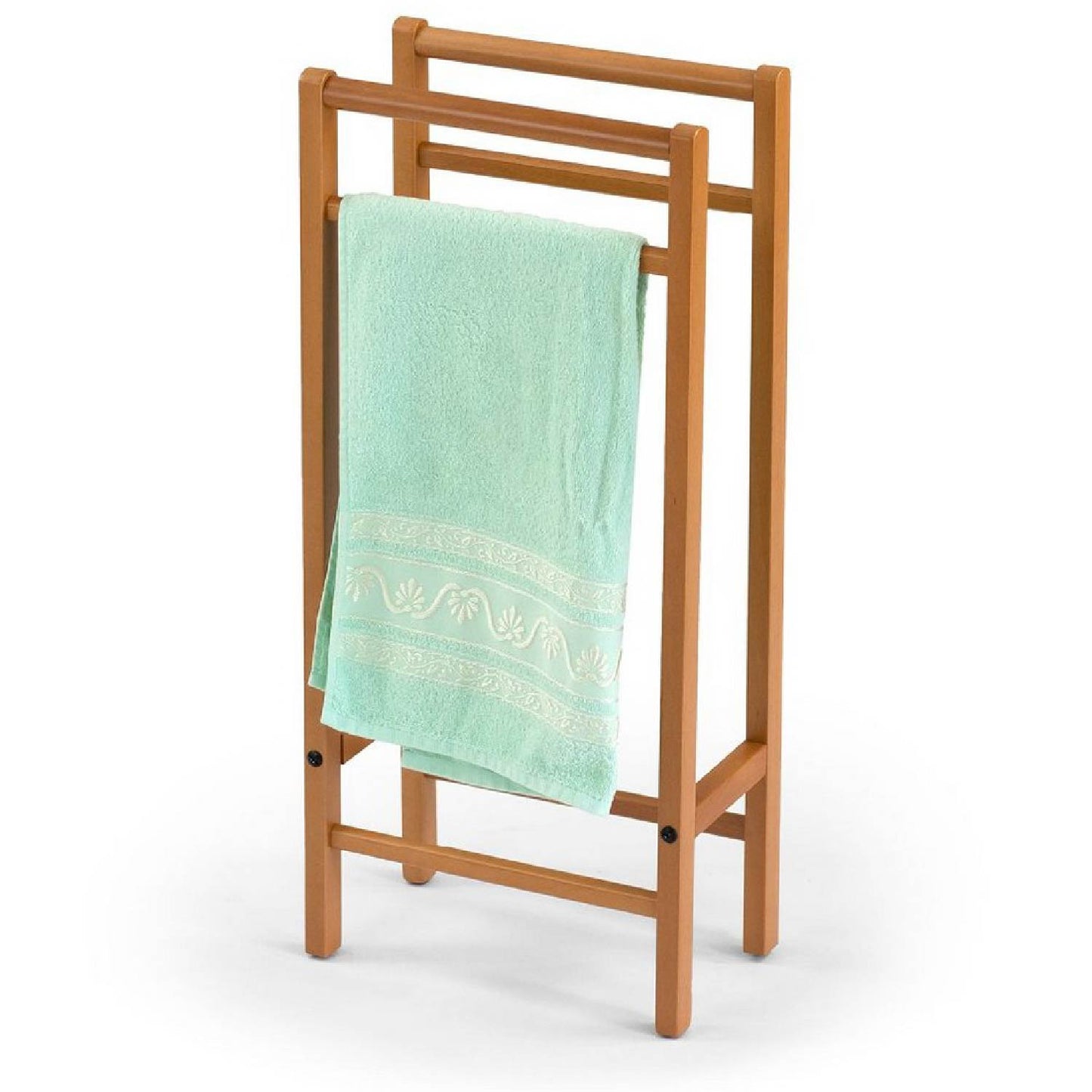Toalleros de pie SALVI, Toallero baño, accesorios de baño, Toallero - 100% de haya maciza, fácil de montar, cereza, ARIT, 1
