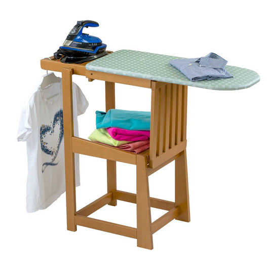 ARIT SINFONIA - Tabla de Planchar - Silla, 2 en 1, Tabla Planchar Plegable, 81x35cm, Soporte para plancha, Cojín, Madera, ARIT SINFONIA - Cerezo, 2