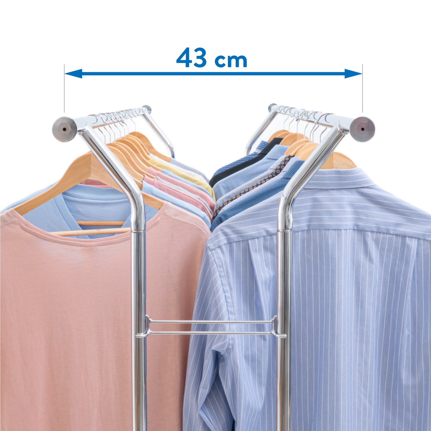 Burro Ropa Resistente, Doble, 110 kg Capacidad, Montaje Fácil - 1 min, Perchero Robusto, Tatkraft Denver