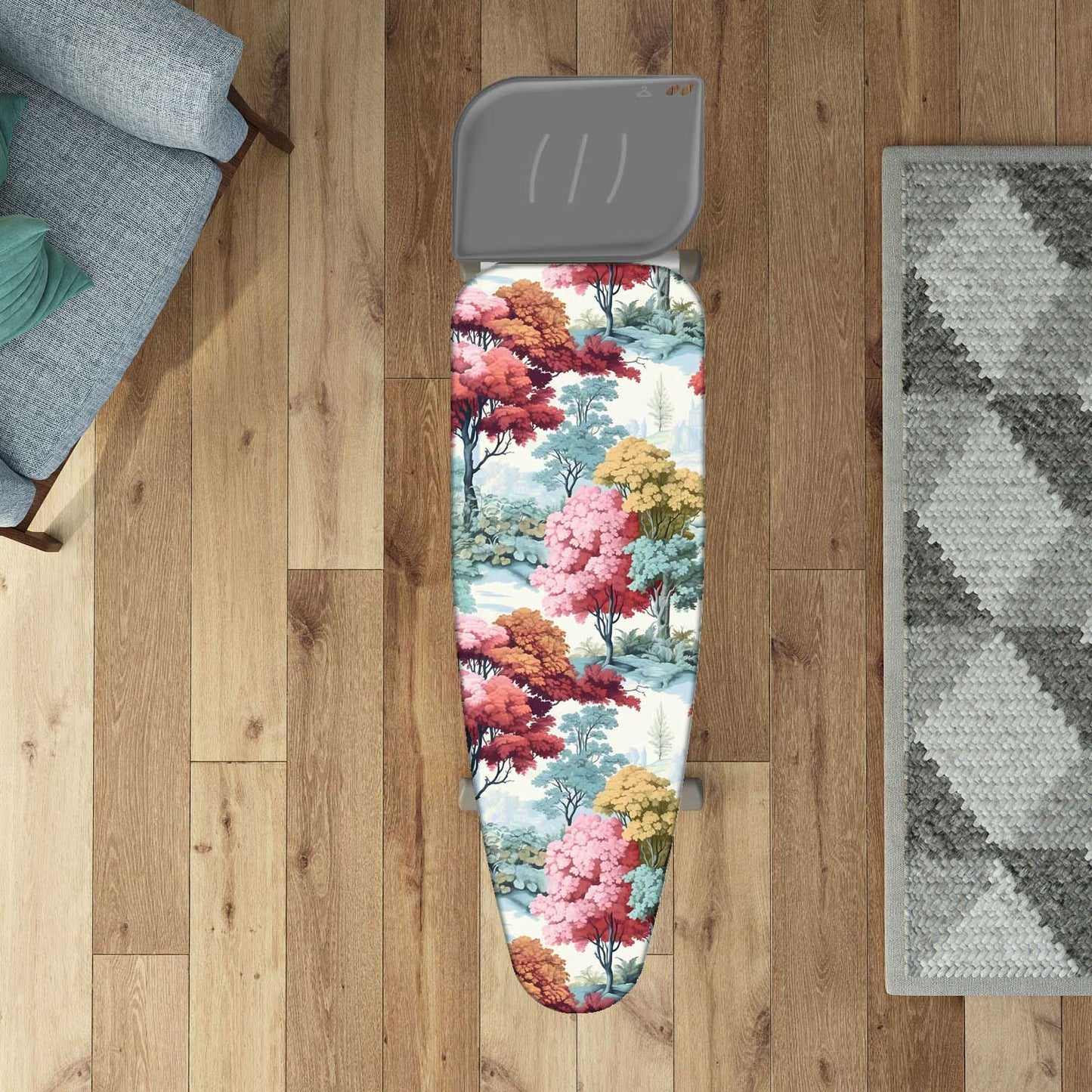 Funda Tabla Planchar, tamaño XL, 140×55 cm, 2 capas, algodón 100 % y molton, clip de fijación, Hecha en Italia, Colombo Autumn Vibes, 1