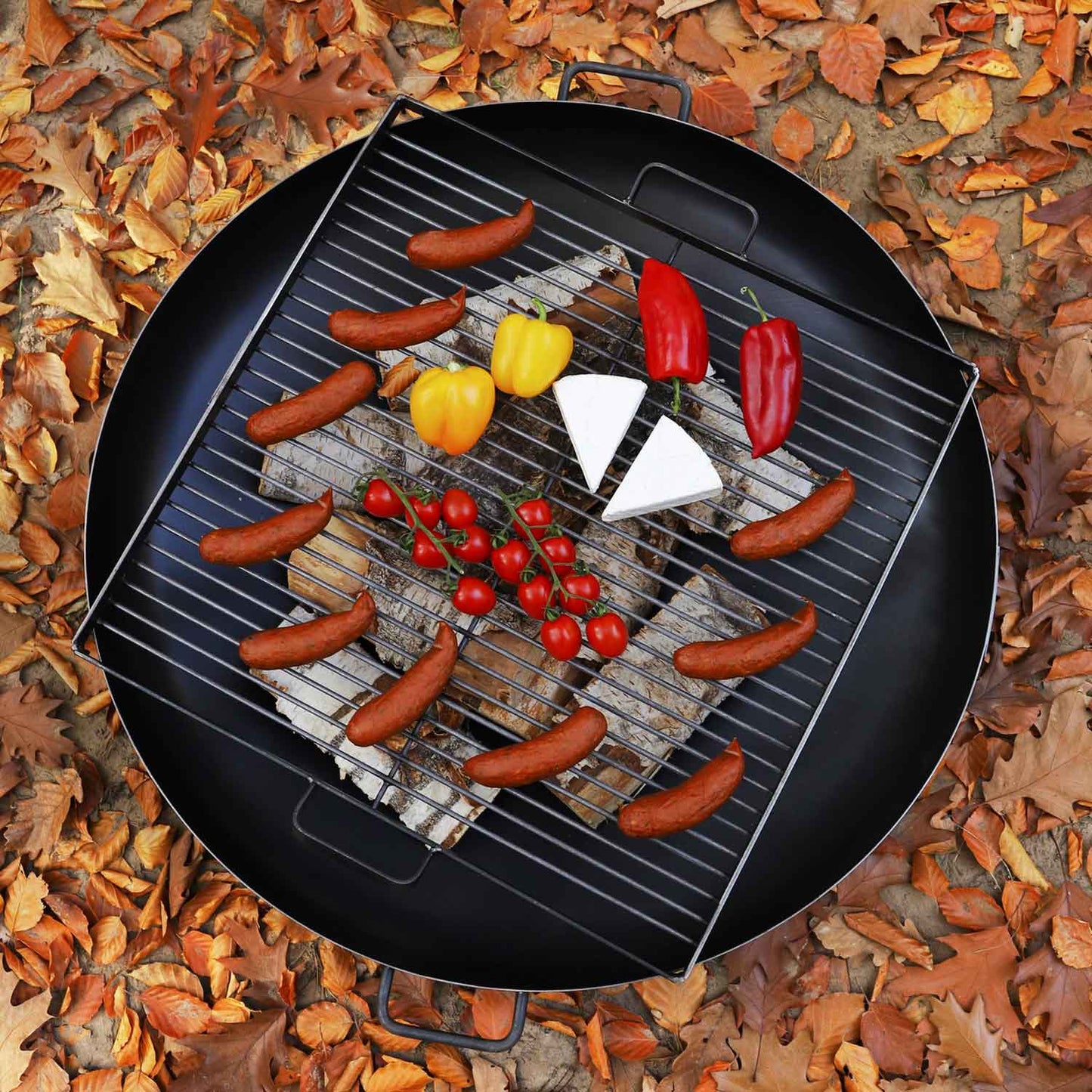 Cook King - Parrilla de acero crudo para brasero - Tamaño 44x44 cm para brasero de 60 cm | 50x50 cm para brasero de 70 cm | 58x58 cm para brasero de 80 cm, 5