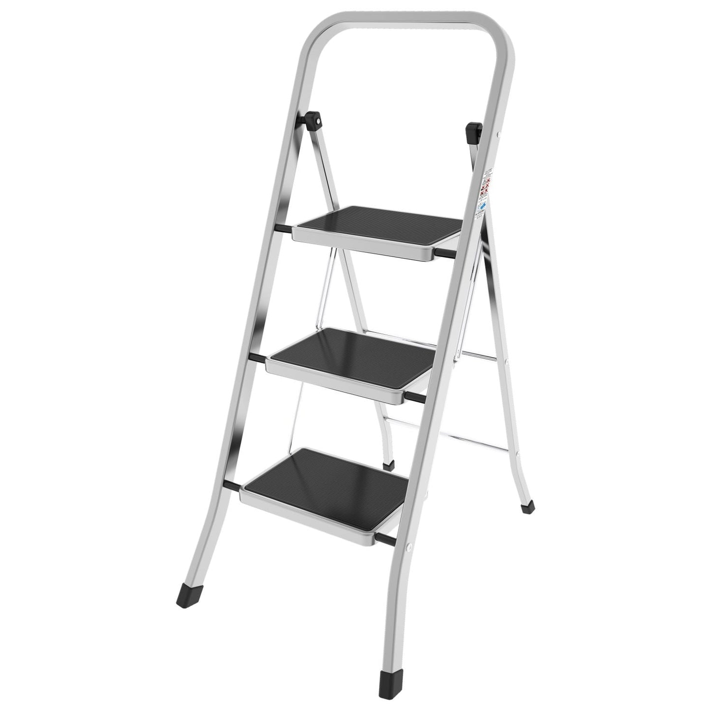 Escalera 3 peldaños, Escaleras de aluminio, Escalera plegable, medida peldaño 30x21 cm, carga 150 kg, Colombo FACTOTUM ALUMINIUM , 1