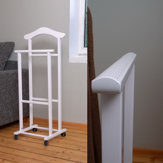 Galán de Noche, con Ruedas, Perchero Pie para Trajes, Soporte para Pantalones, ARIT ATRI, 2