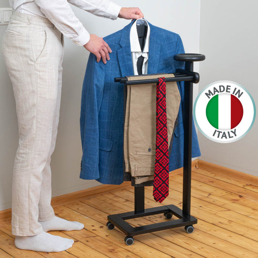 Galán de Noche, Made in Italy, Galan de noche mueble, Madera, Galan de noche moderno, Galán de noche para dormitorio, Tatkraft Baron