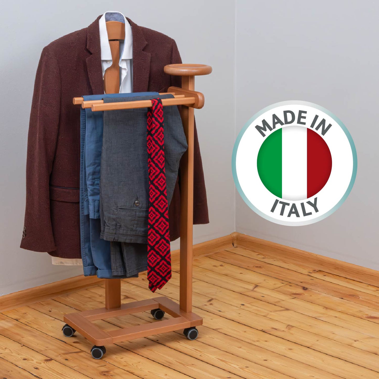 Galán de noche mueble, Madera, Made in Italy, Tatkraft Lord