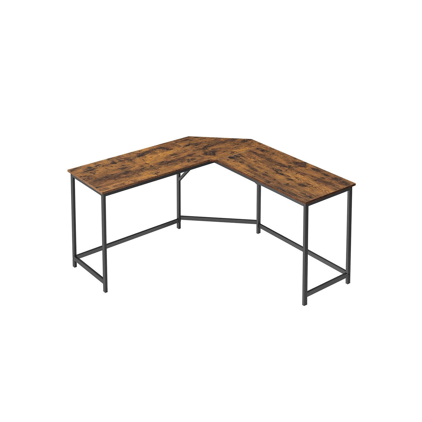 Escritorio Esquinero, Mesa Escritorio, Mesa Ordenador, Mesa Oficina, 149 x 149 x 76 cm, Oficina en Casa, Marrón Negro, VASAGLE, 9