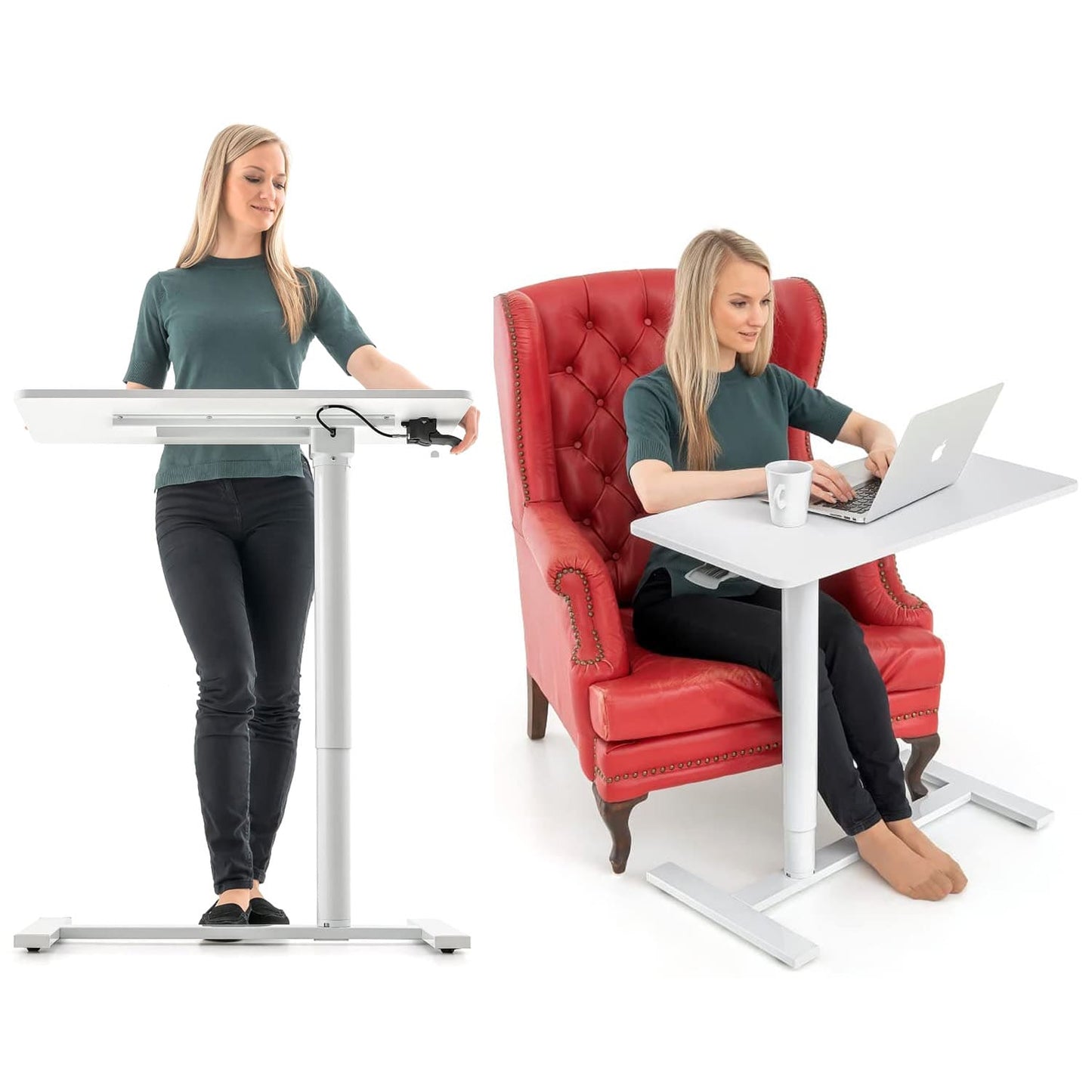Mesa de ordenador, Portátil, Ruedas, Tatkraft Relax