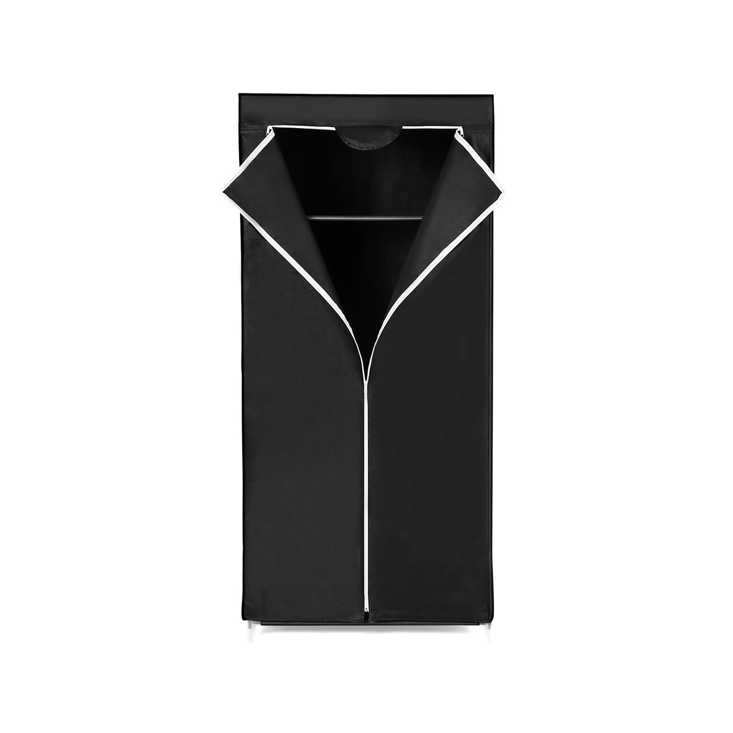 Armario de Tela, Armario Plegable, con Barra de Colgar, Perchero Individual, Juguetes, Zapatos, Sala, Negro, SONGMICS, 2