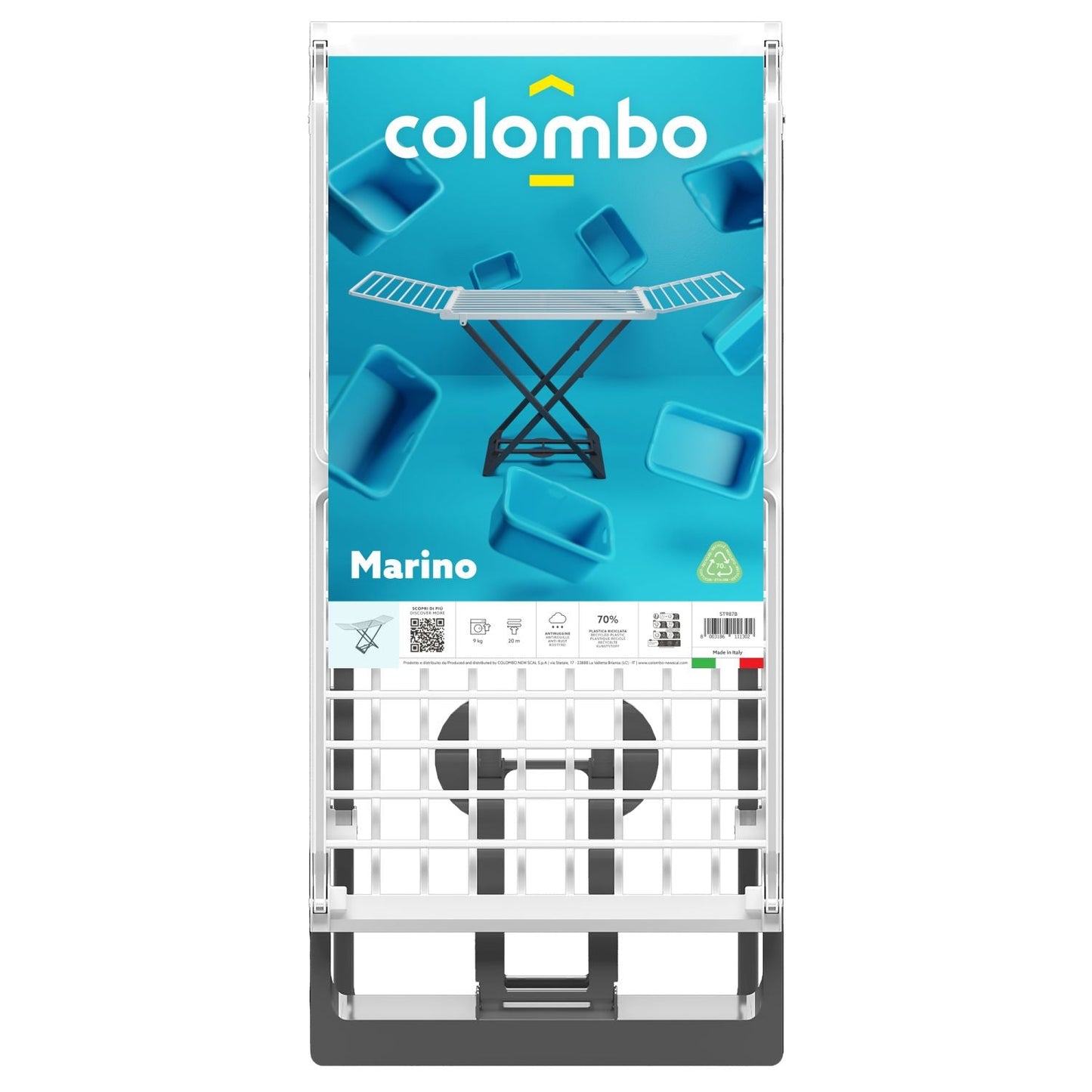 Еendedero, Еendedero plegable, Tendedero exterior, Superficie útil de secado 20 m, Capacidad de colada 9 kg, Colombo MARINO , 3