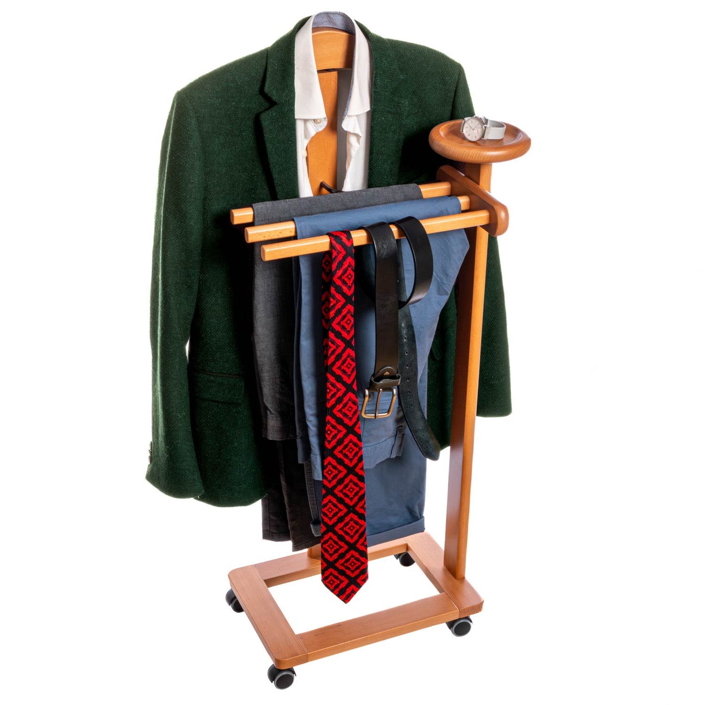 Galán de Noche, Galan de noche mueble, Galan de noche moderno, para dormitorio Antiguo, Madera, Color: Cerezo, Tatkraft Lord, 1