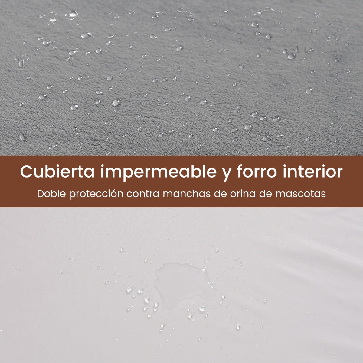 Cama Perro, Cama Perro Grande, 110cm, Soporte de Espuma, Cama para Perros, Viscoelástica Colchoneta Impermeable, Gris, Costway, 8