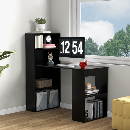 Mesa Estudio, Mesa Escritorio, Escritorio Ordenador, Mesa de Oficina, Negro, Costway, 2