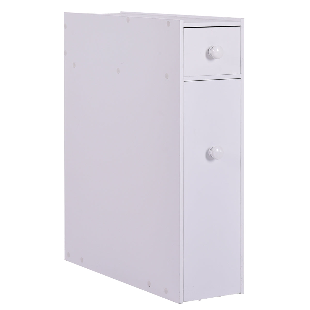 Armario baño, Mueble auxiliar baño, Estanterias almacenaje, 16 x 48,5 x 58 cm, Blanco, Costway, 4