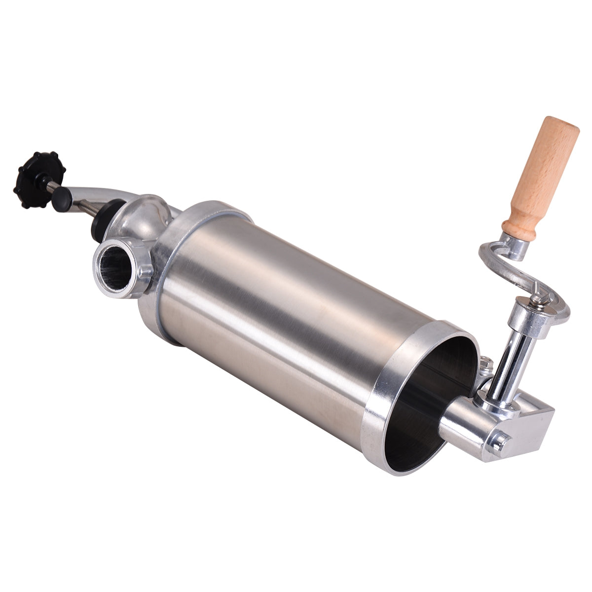 Embutidora manual, 1,5L, Embutidora de Salchichas, con 4 tubos de llenado, Cilindro de acero inoxidable, Costway, 4