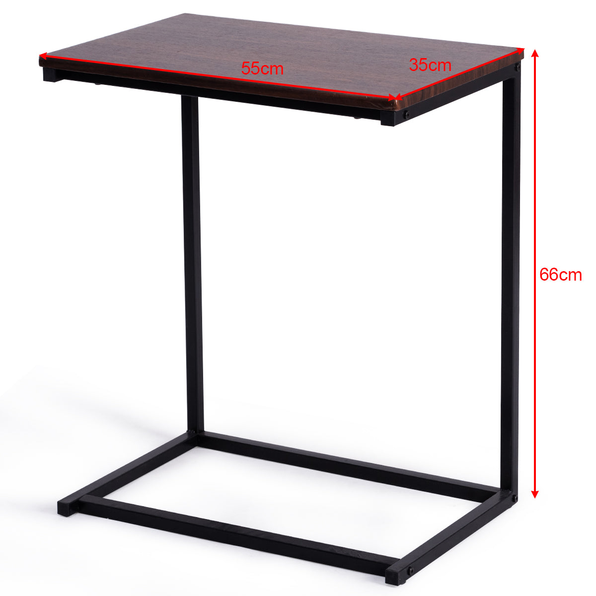Escritorio de Computadora Mesa de Ordenador PC Multifuncional Mesa Auxiliar 55x35 cm, Costway, 3