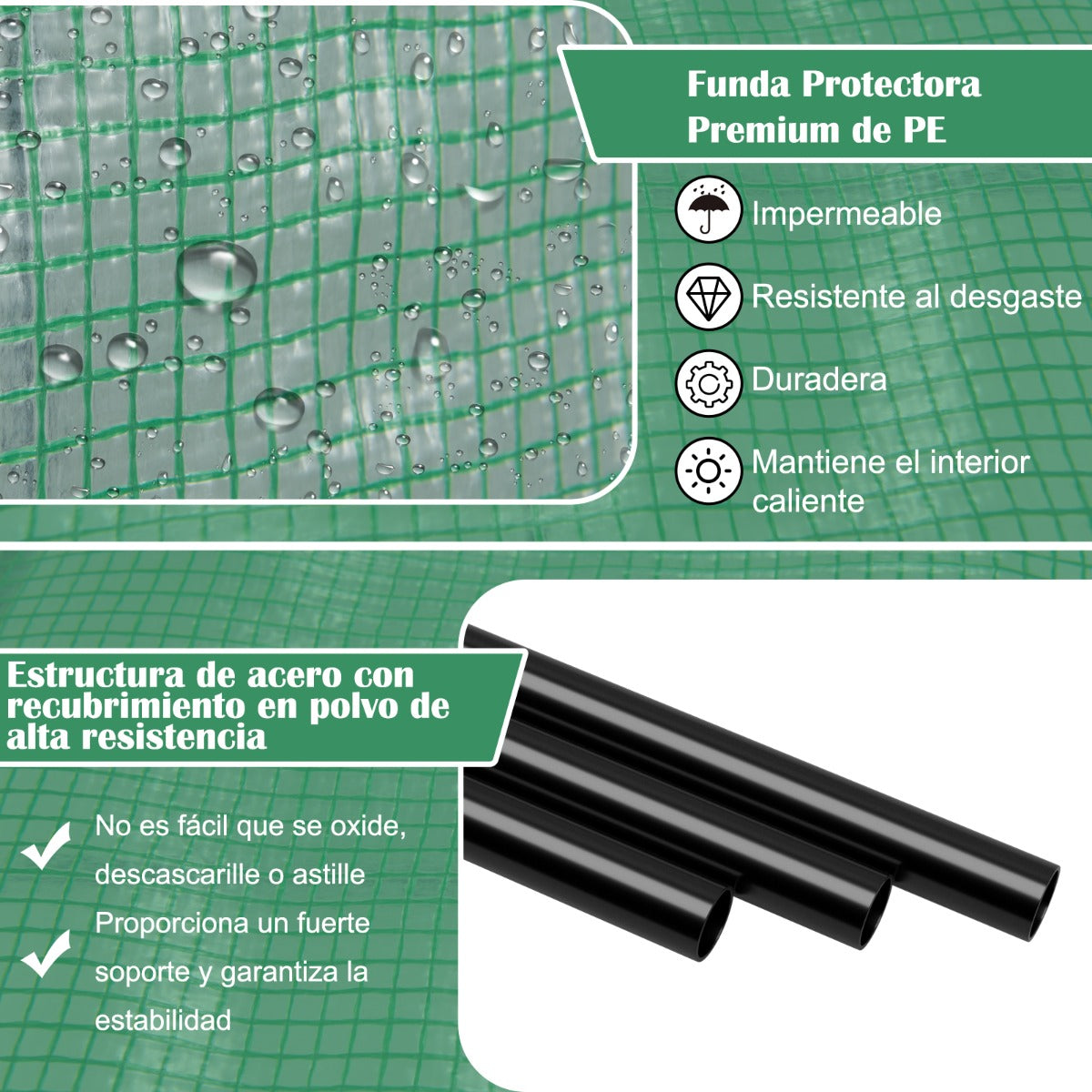 Invernadero, con Estante, Invernadero Pequeño, para Flores Invernadero de Pared Portátil, Costway, 7