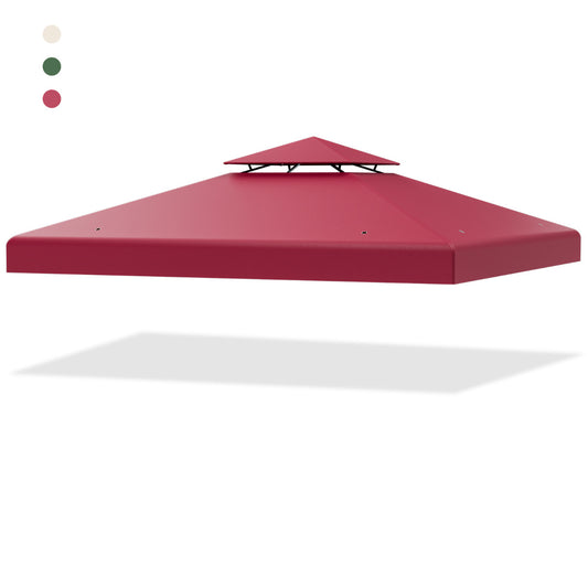 Pergola, Carpa plegable 3x3, Gazebo, Pergola Jardin, Toldo de Pabellón de Poliéster de Patio con Hebillas de Aluminio, Rojo, Costway, 1