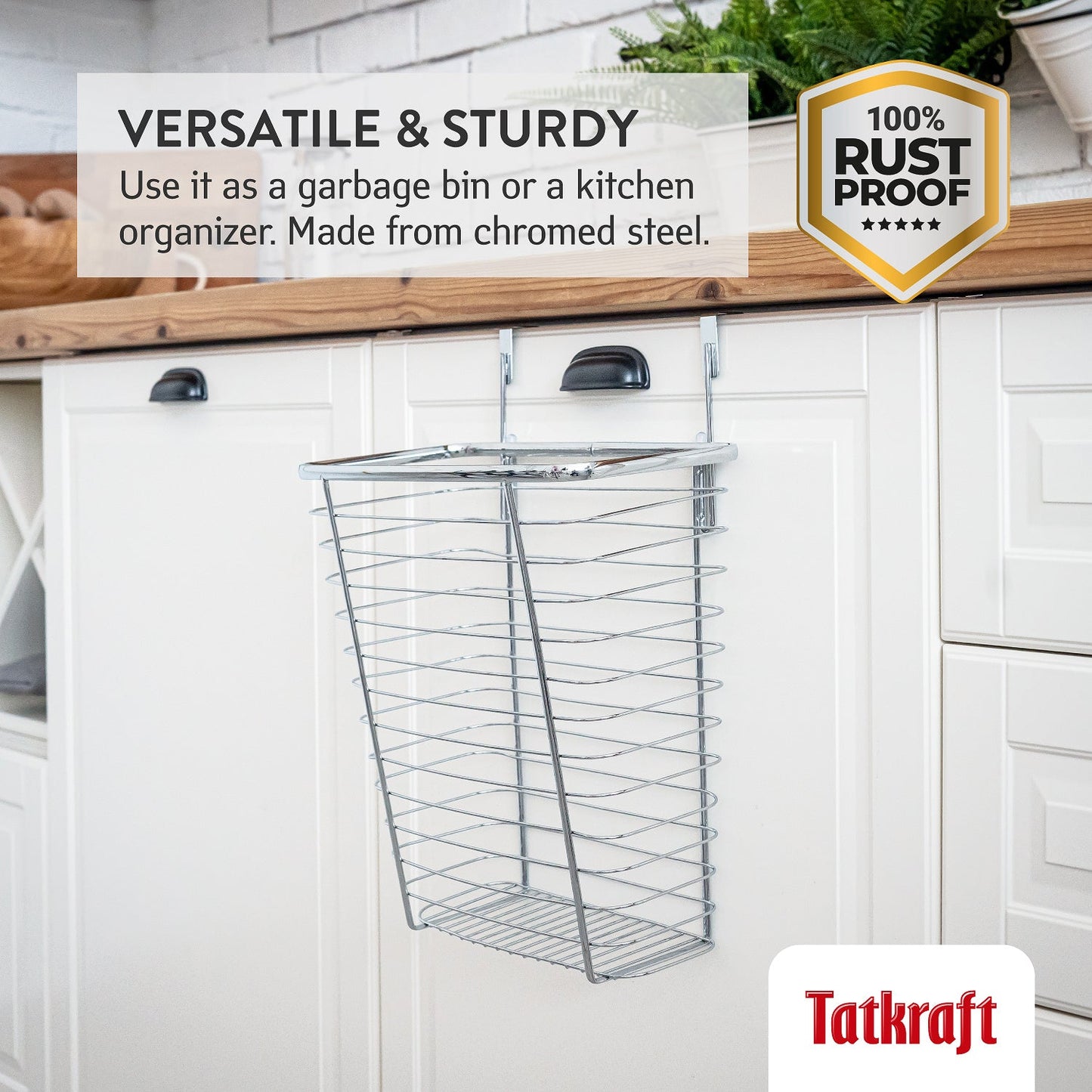 Tatkraft Top Cesto Organizador de Cocina, Colgante sobre Puerta de Armario