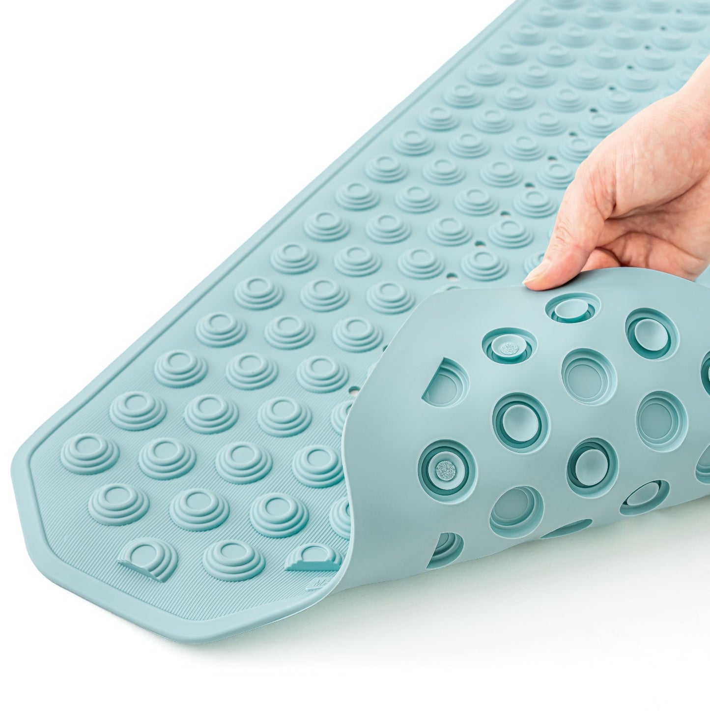 Tatkraft Secure Alfombrilla de Bañera Antideslizante, Caucho sin BPA, Lavable a Máquina, Hecha en Italia, 40x103cm