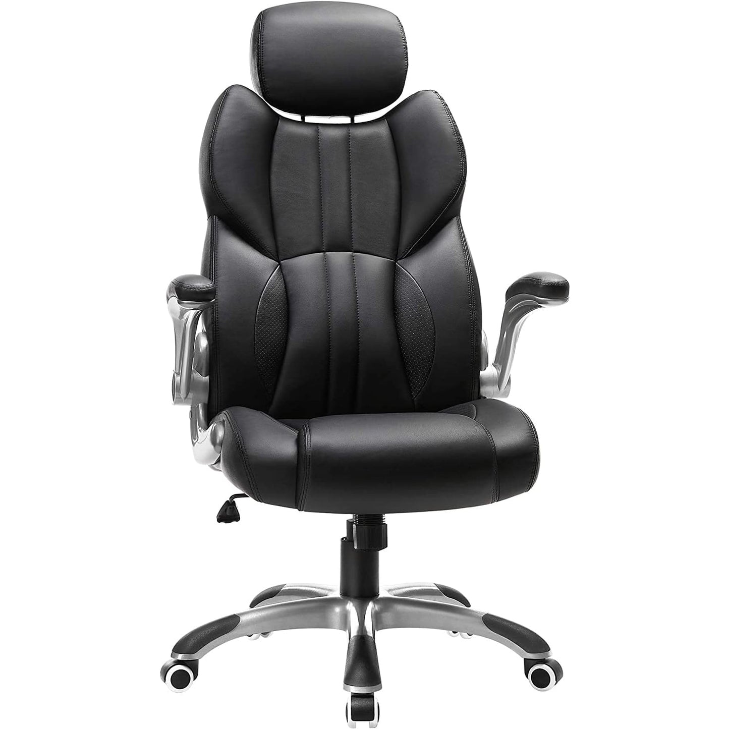 SONGMICS - Silla gaming, silla de oficina, piel sintética. Cuerpo duradero, soporta hasta 150 kg, Las ruedas no rayan
