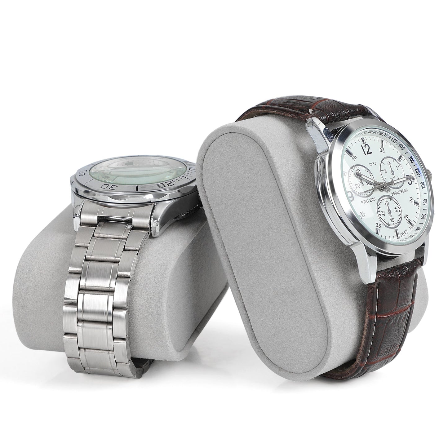 SONGMICS - Caja de Relojes con 12 Compartimentos, Estuche para Relojes con Tapa de Cristal, Almohada extraíble, Forro de Terciopelo, Cierre de Metal