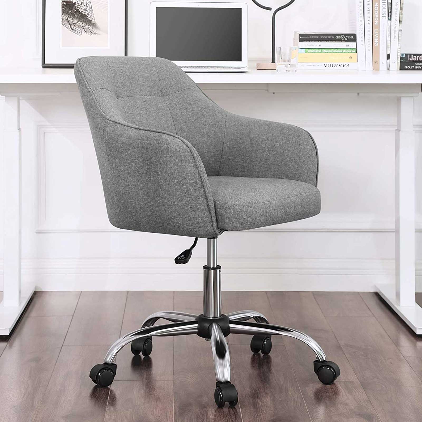SONGMICS, Sillón - Silla de oficina ergonómica, Silla con ruedas, silla de oficina, Silla de malla 1