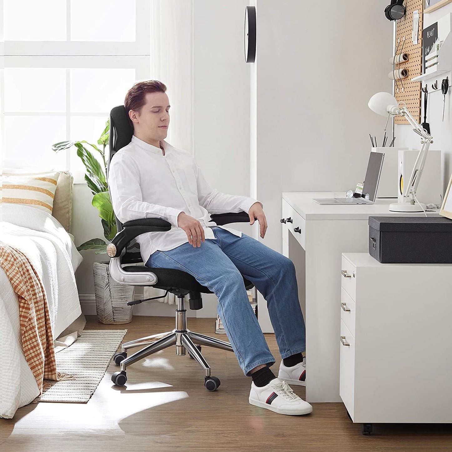 Silla - Comprar silla escritorio, Silla giratoria ergonómica, Silla de oficina, SONGMICS, Soporta 120 kilos