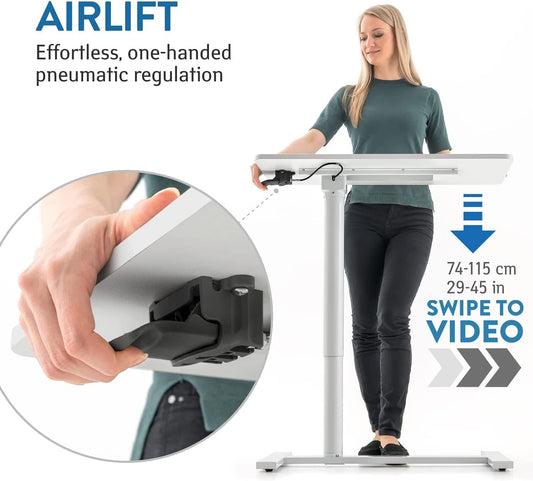 Mesa de ordenador, Altura variable (74-115 cm), versátil en cualquier lugar, escritorio - Tatkraft Relax