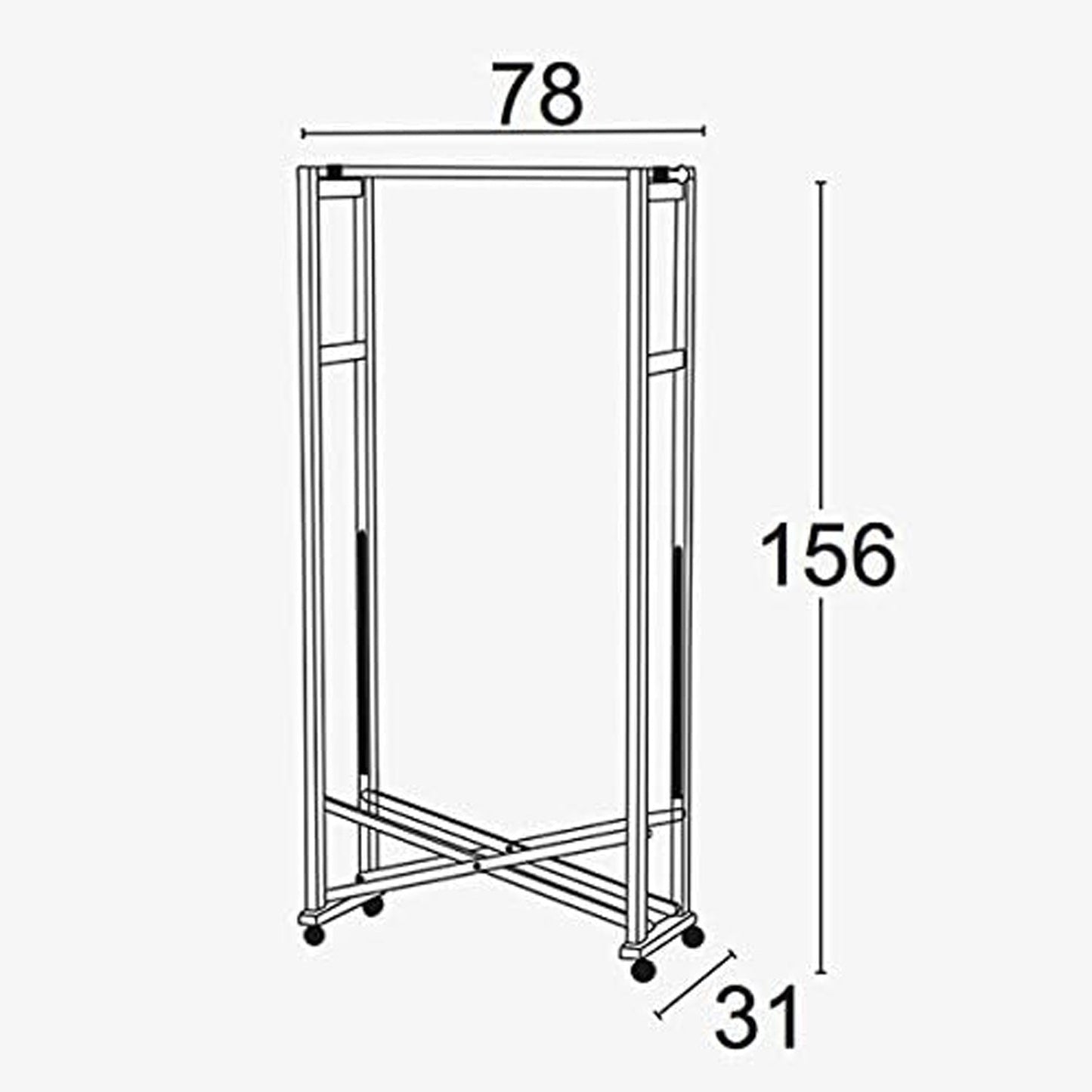 Perchero GIULIUS, Madera - Plegable - Color: Blanco Ar-It il Cuore del Legno