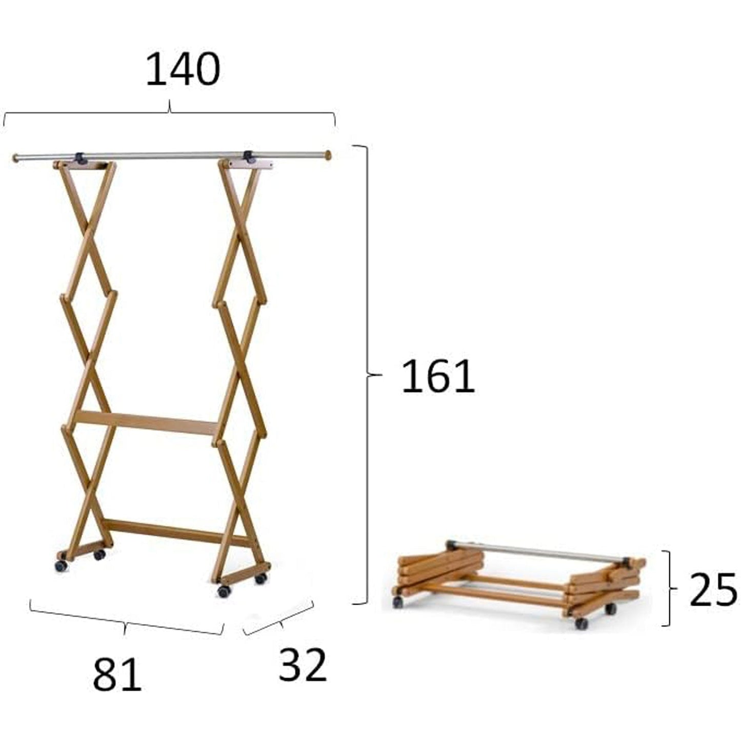 FELIX Perchero de Madera Extensible