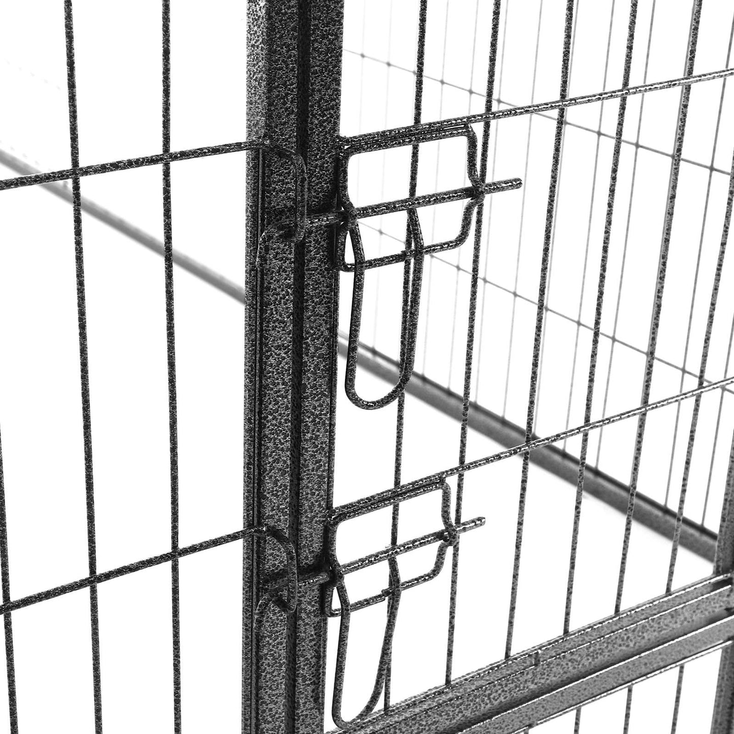 Feandrea Corral de 8 Paneles para Perros y Mascotas, Valla de Metal Resistente
