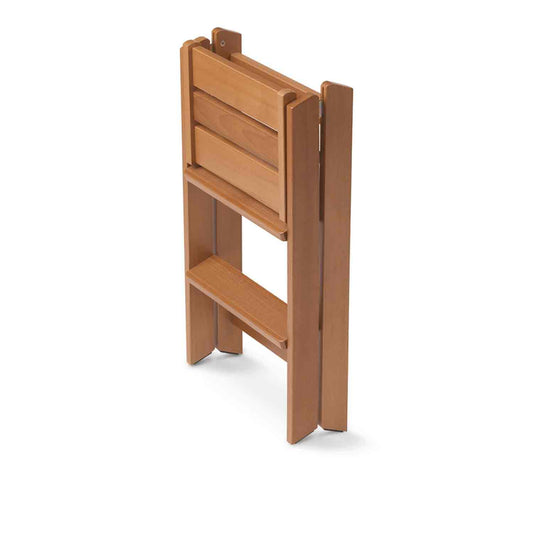 Escalera en madera, Peldaños antideslizamiento, escalera de 3 peldaños, escalera de tijera, escalera plegable - OSIMO