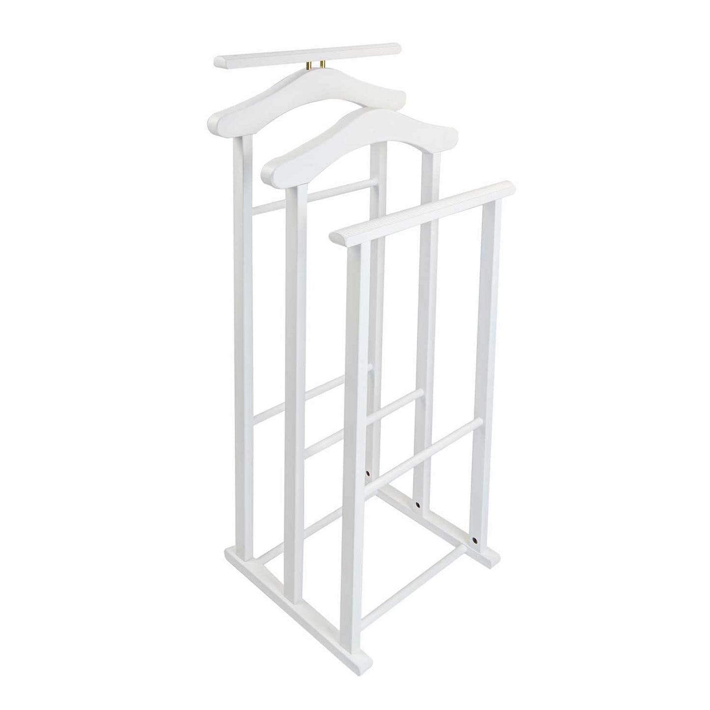 Galán de Noche para Dormitorio, Soporte Triple, Madera, Color: Blanco, ARIT MAXI, 1