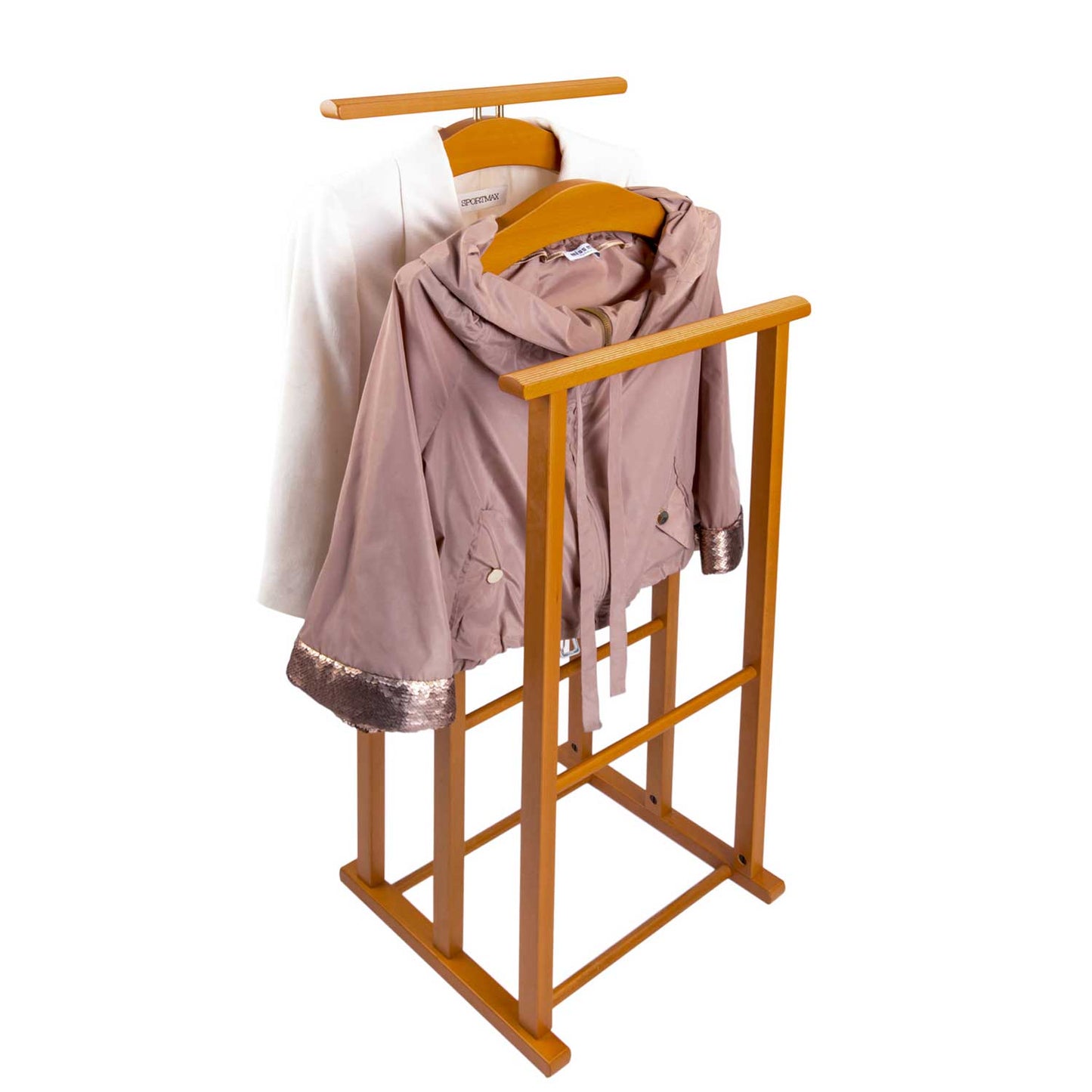 Galán de noche, Galán de Noche Moderno, Hecho de Haya, Perchero Pie para Trajes, de Hombre o Mujer, ARIT MAXI, 10