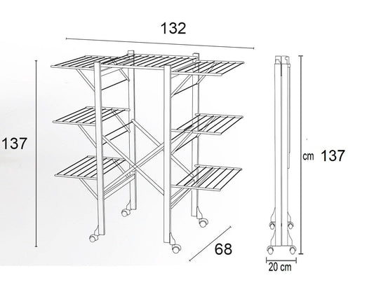Tendedero AQUILONE De Haya, Nylon Y Aluminio