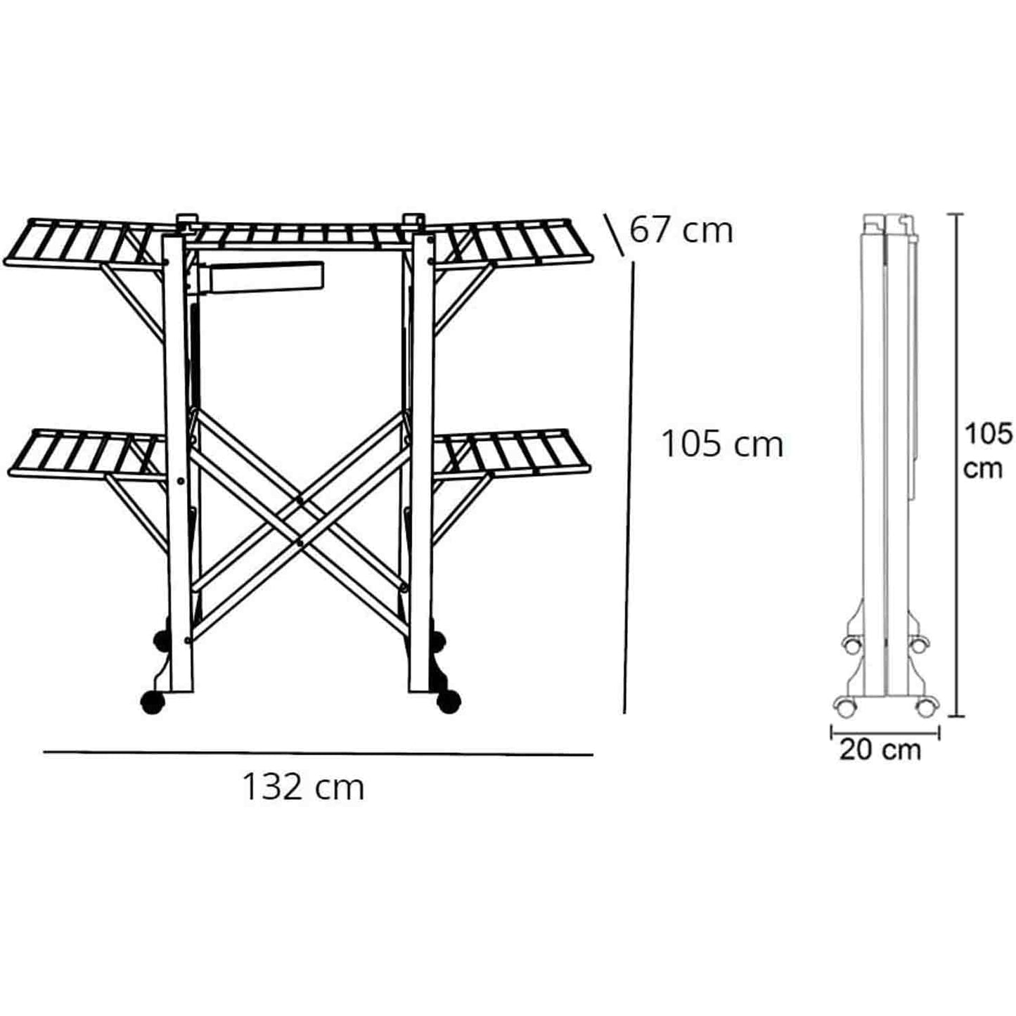 Tendedero ALIANTE de 24 m con Acabado Negro