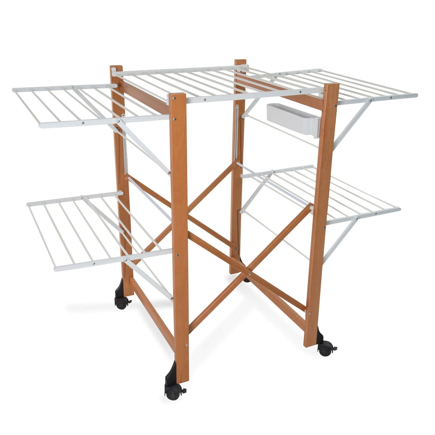 Tendedero ALIANTE, Madera - Plegable - Extensible - 24 m para Tender - Color: Madera de Cerezo Ar-It il Cuore del Legno