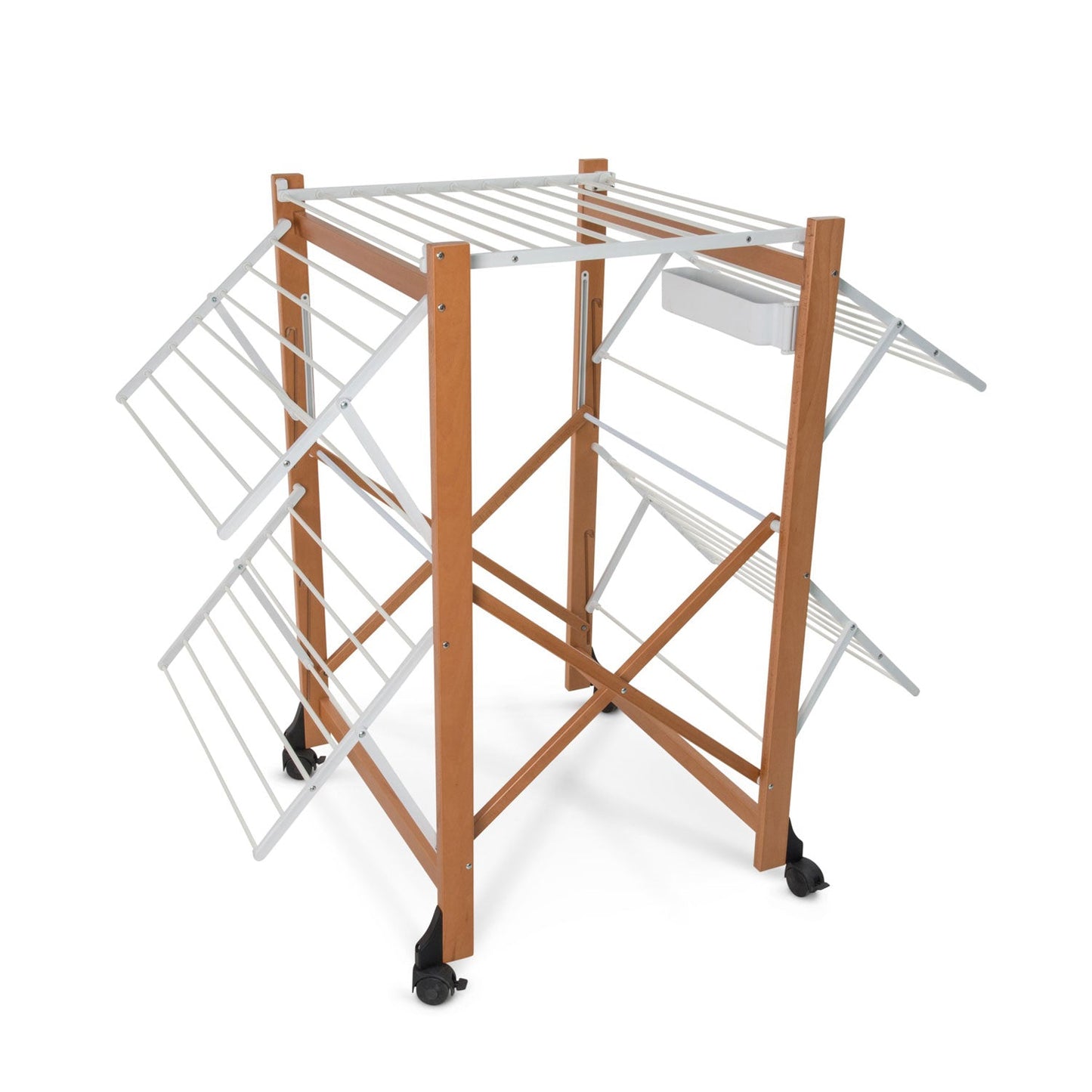 Tendedero ALIANTE, Madera - Plegable - Extensible - 24 m para Tender - Color: Madera de Cerezo Ar-It il Cuore del Legno