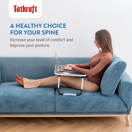 Tatkraft Casper, Mesa laptop, Mesa para ordenador portatil, Mesa portatil, Bandeja para Desayuno