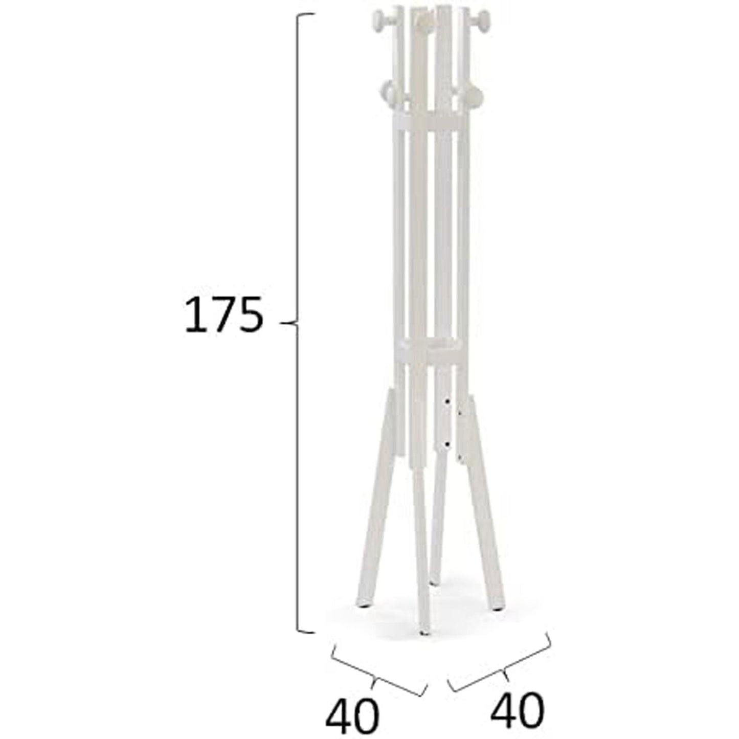 perchero ALBA madera - Acabado blanco Ar-It el corazón de la madera