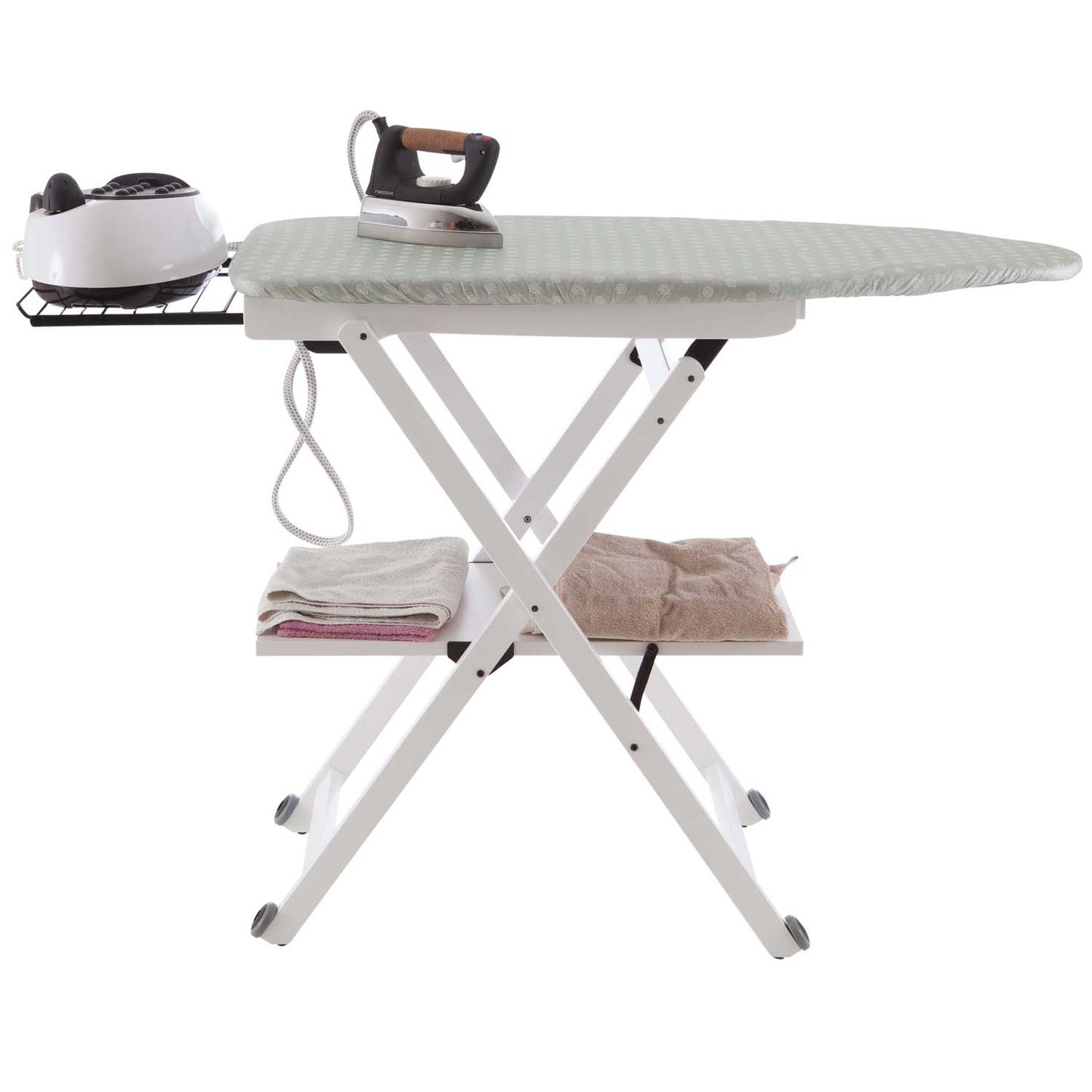 Tabla de planchar, Tabla Planchar, con Ruedas, Tabla de planchar plegable, Ajustable en altura, ARIT STIROCOMODO, 1