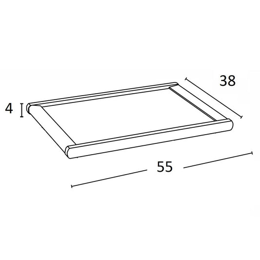 Bandeja de madera DRINK, Bandeja de desayuno, Bandeja para sofá, Bandeja con asas de aluminio, Cereza