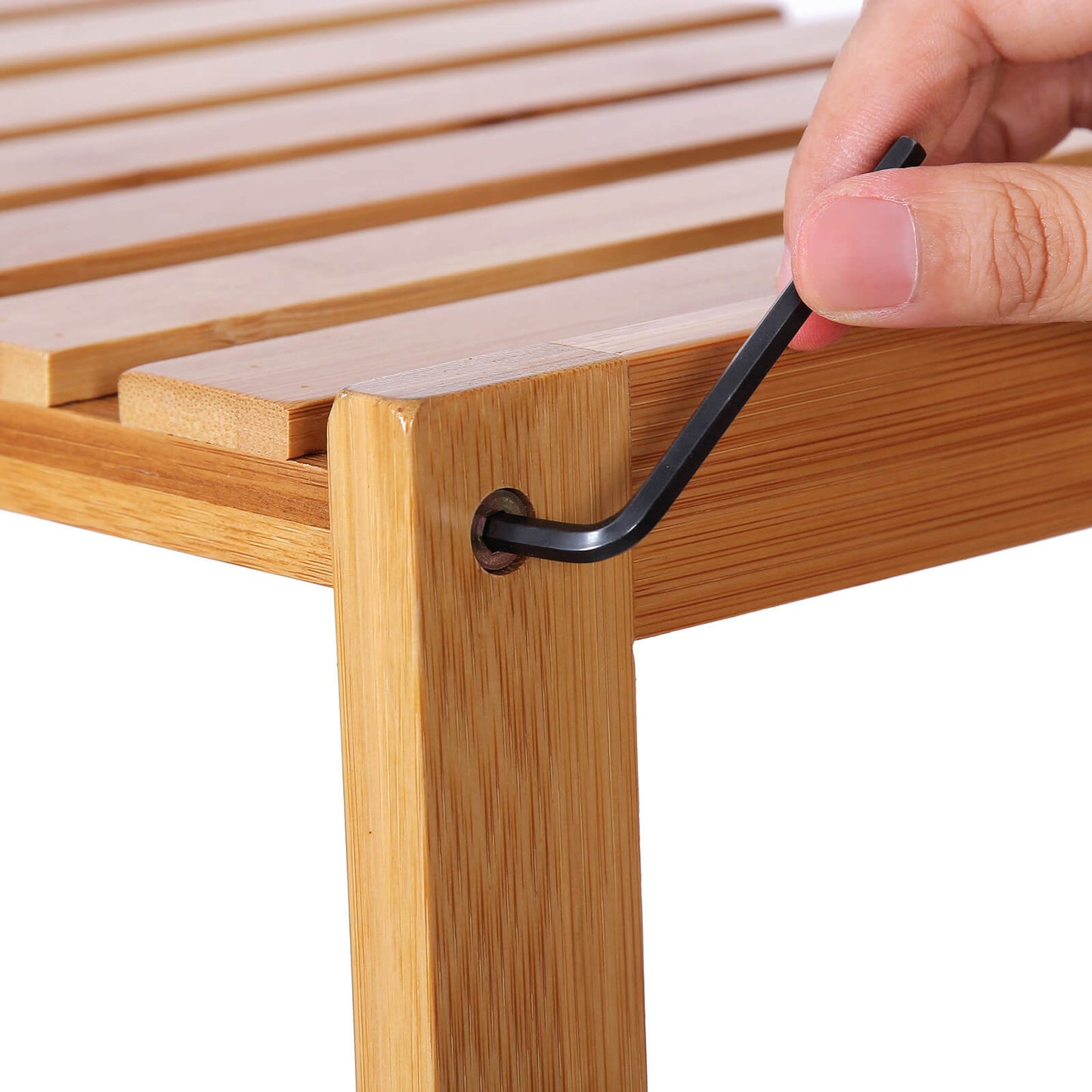 Estantería, 5 estantes, Bambú, Estanteria Madera, Estanteria libreria, 60x26x130 cm, Natural, SONGMICS, 3