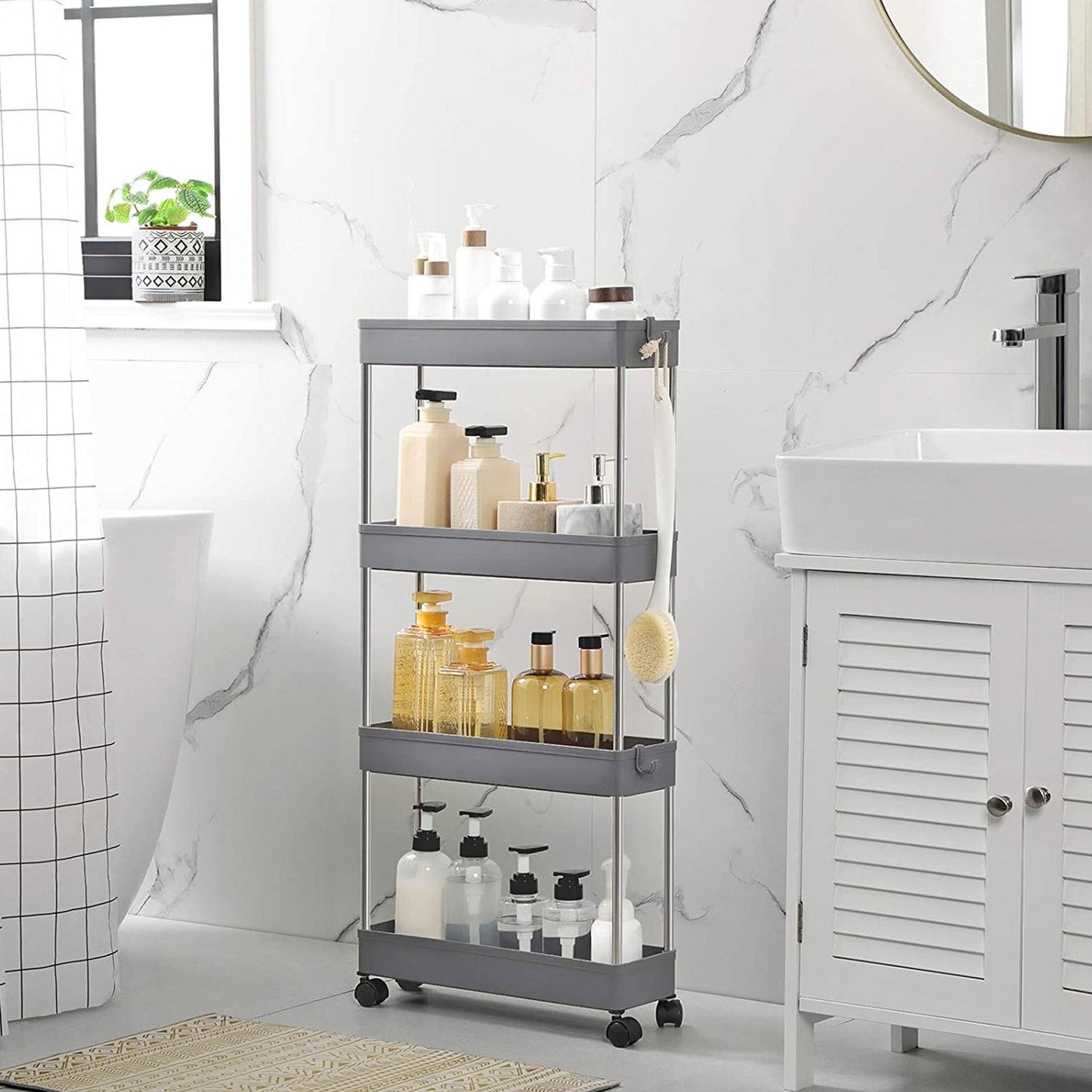 Songmics Trolley de 4 Niveles para Cocina y Baño