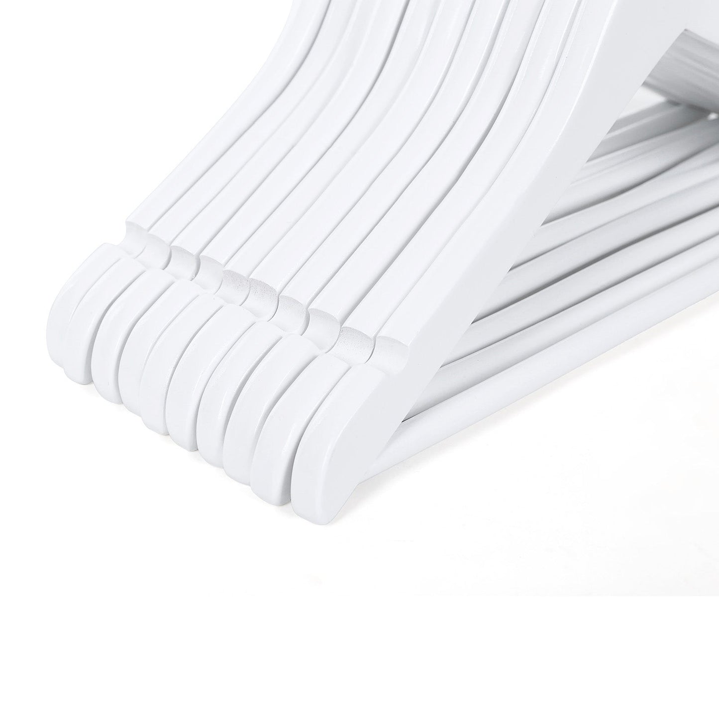 SONGMICS - Perchas de Madera para niños 20 Unidades, Perchas para Ropa Infantil Madera de Arce con Muescas, Gancho Giratorio 360°, 35 cm