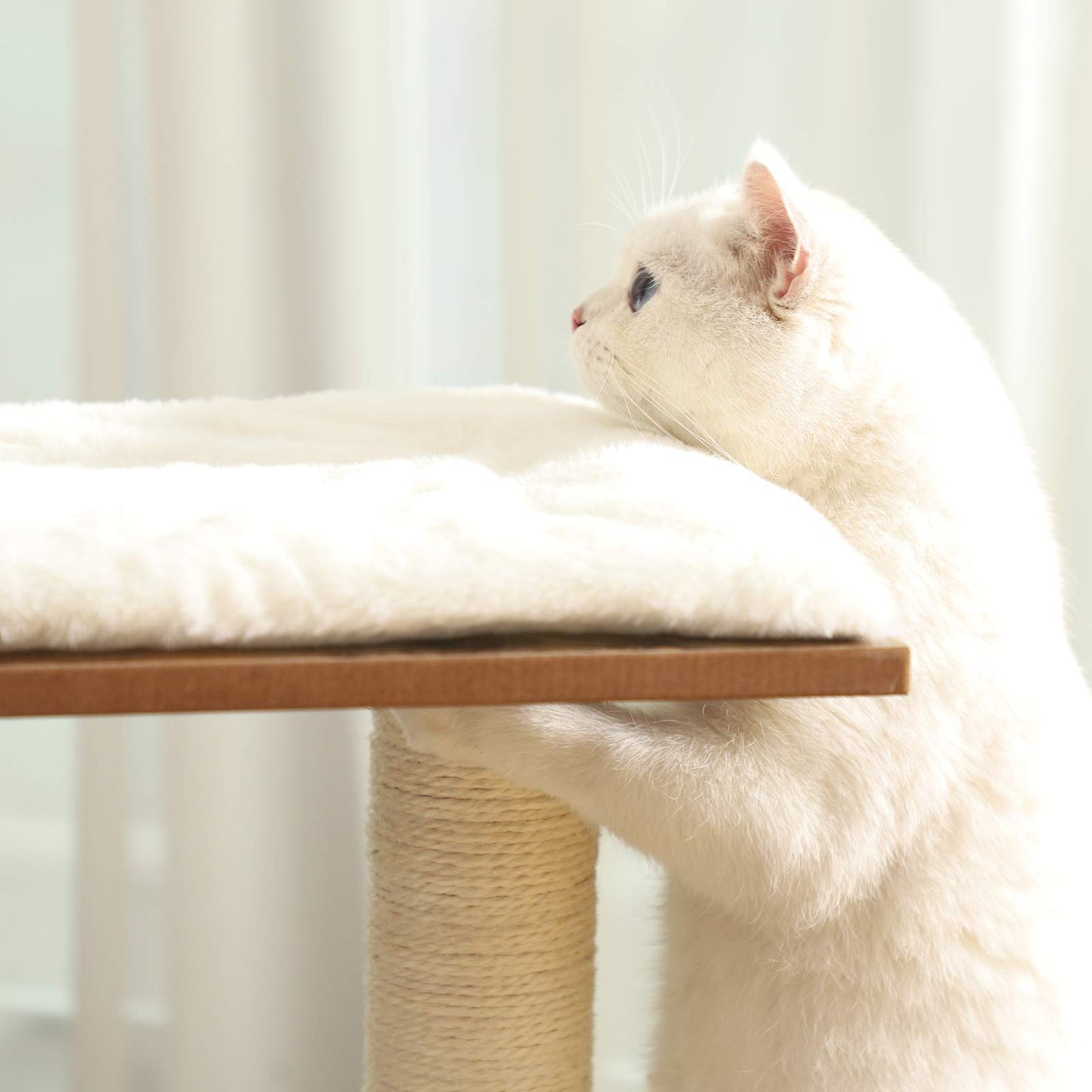 Feandrea Rascador de 88 cm para Gatos con Áreas de Descanso y Cueva