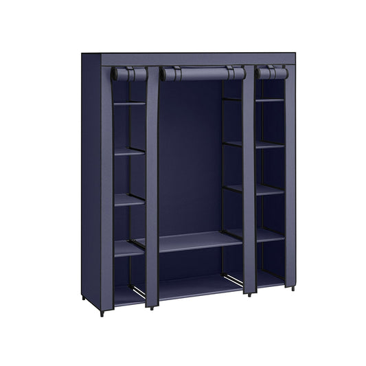 Armario de Tela, Armario Ropero con Cubierta de Tela, 12 Compartimentos, Marco de Metal, Armario de Dormitorio, SONGMICS, 2